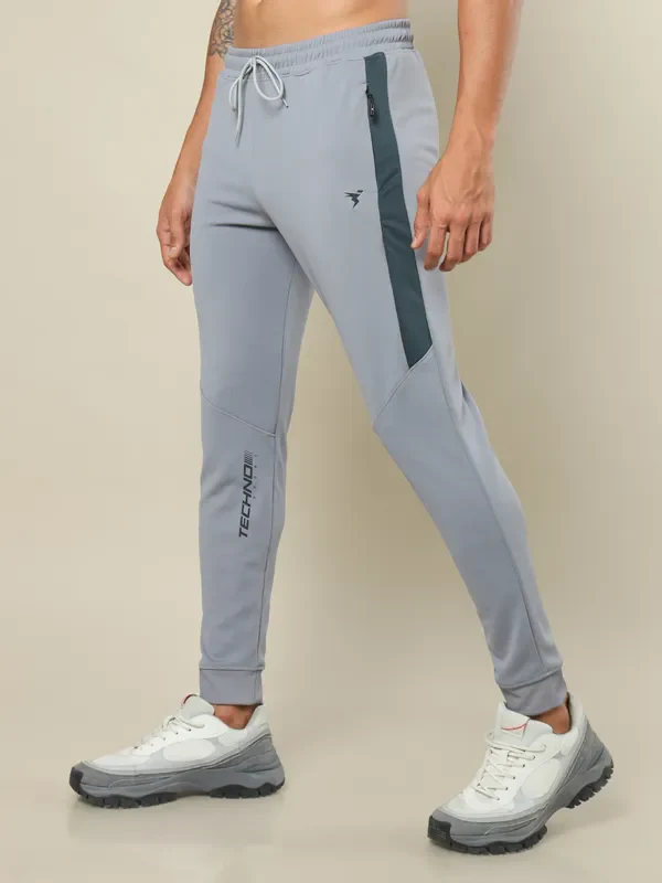 Men Melange Slim Fit Trackpants with TECHNO DRY - Image 5