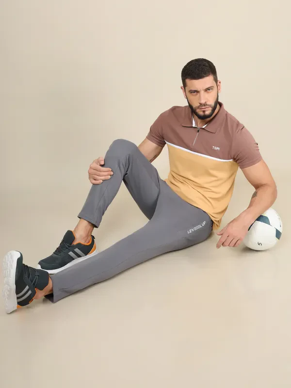 Men Solid Slim Fit Trackpants with TECHNO DRY - Image 5