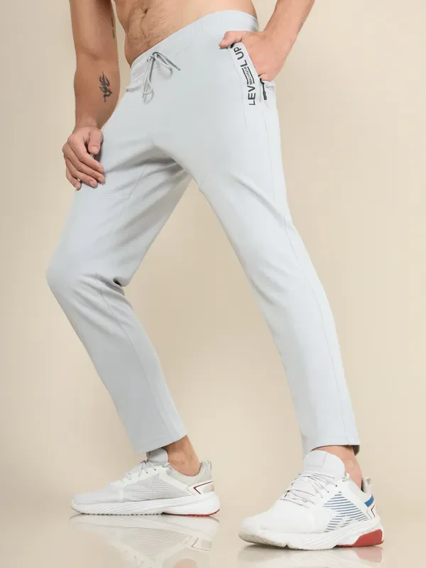 Men Solid Slim Fit Trackpants with TECHNO DRY