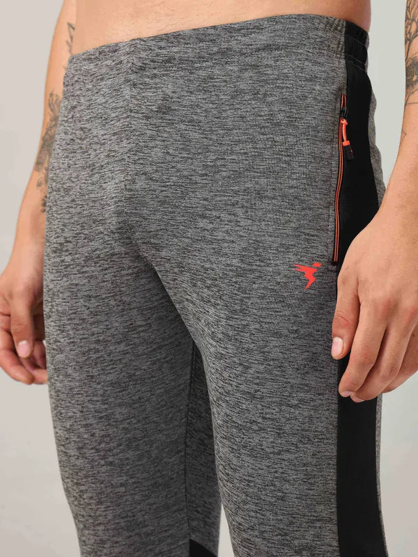 Men Melange Slim Fit Trackpants with TECHNO DRY - Image 6