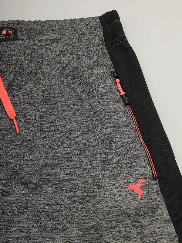 Men Melange Slim Fit Trackpants with TECHNO DRY - Image 8