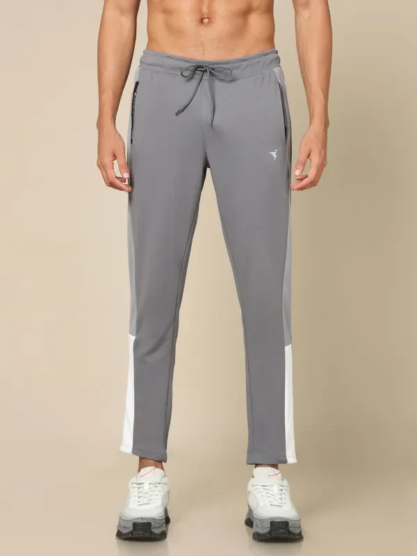 Men Colorblock Slim Fit Trackpants with ELASTO PLUS