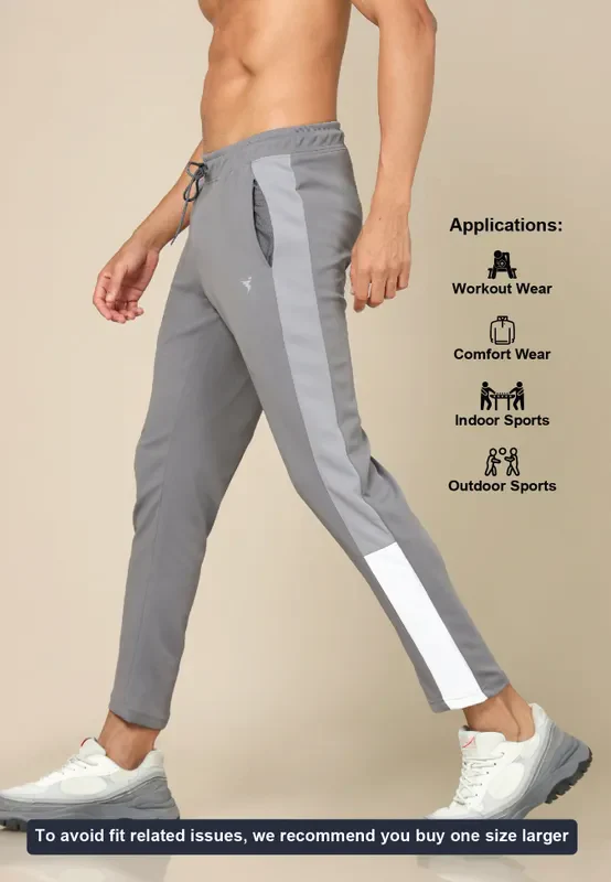 Men Colorblock Slim Fit Trackpants with ELASTO PLUS - Image 5