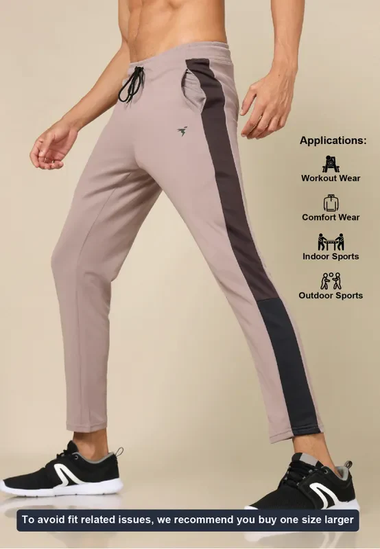 Men Colorblock Slim Fit Trackpants with ELASTO PLUS - Image 5