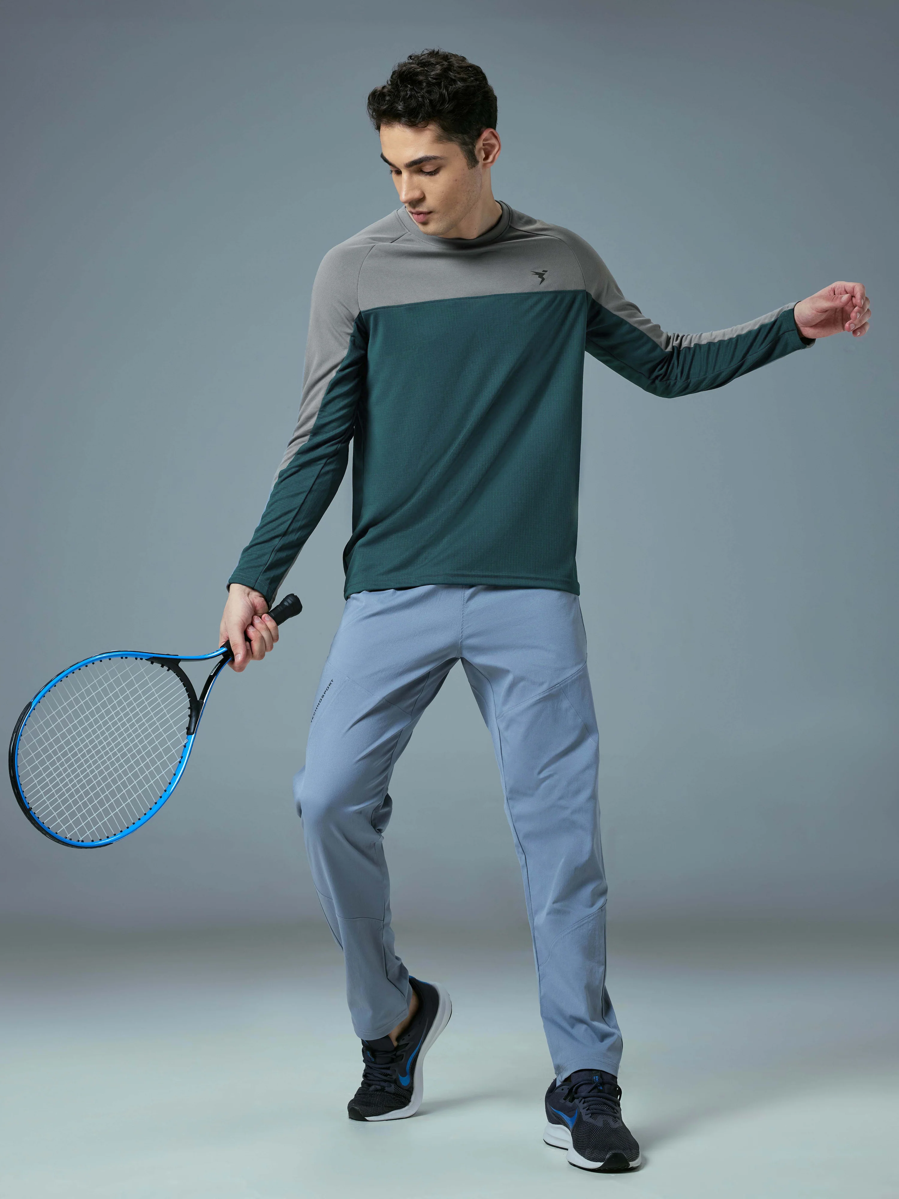 Men Colorblock Slim Fit Crew Neck T-shirt with TECHNO COOL+ - Image 5