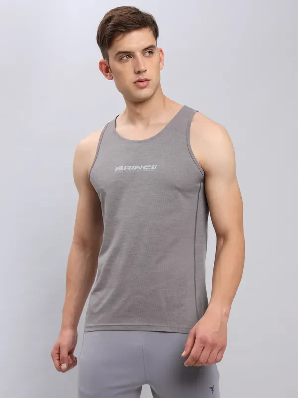 Men Printed Slim Fit Scoop Neck Innerwear Vest with ELASTO LITE