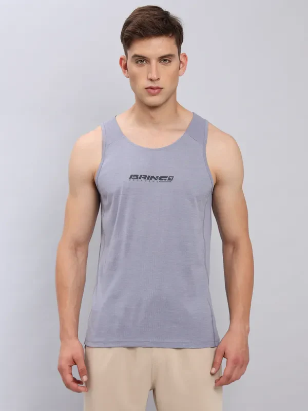 Men Printed Slim Fit Scoop Neck Innerwear Vest with ELASTO LITE - Image 2