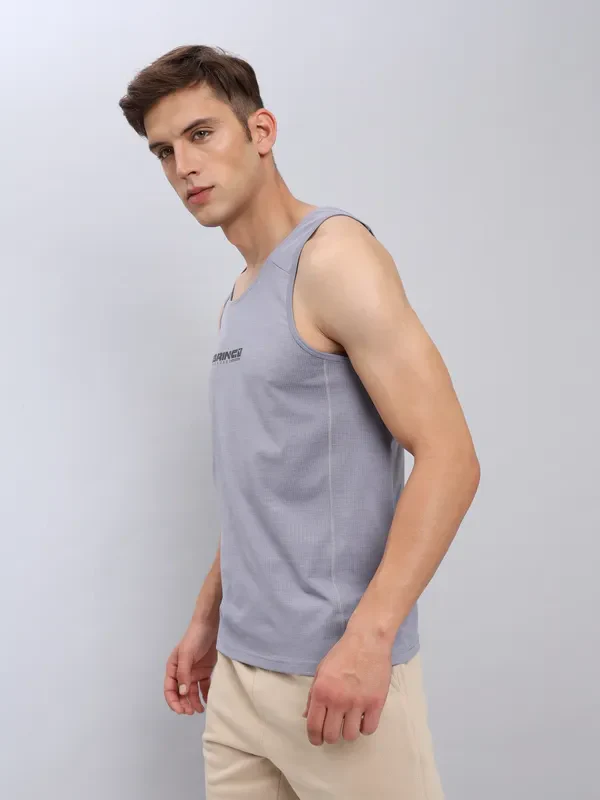 Men Printed Slim Fit Scoop Neck Innerwear Vest with ELASTO LITE - Image 4