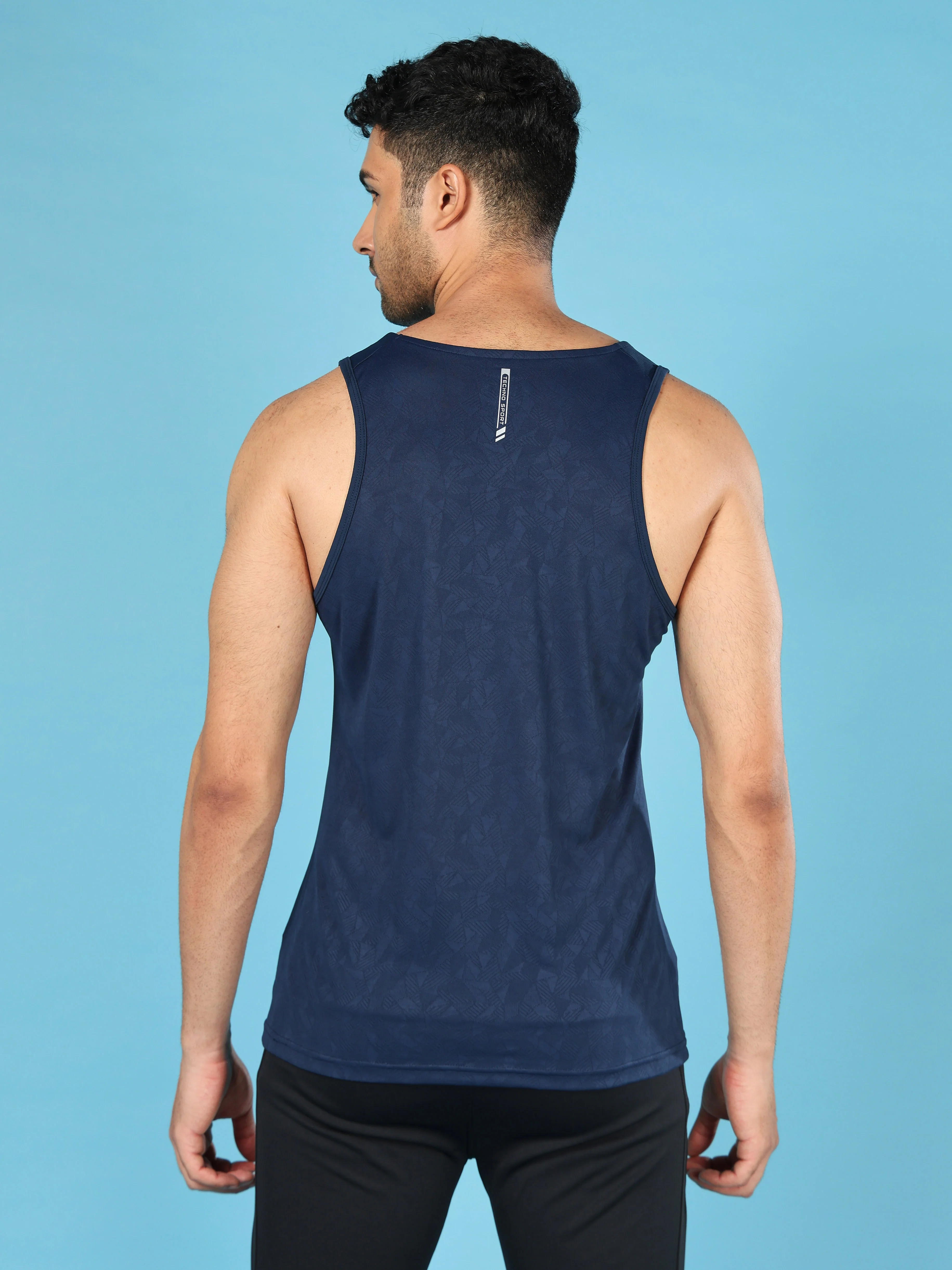 Men Printed Slim Fit Scoop Neck Innerwear Vest with ELASTO LITE - Image 3