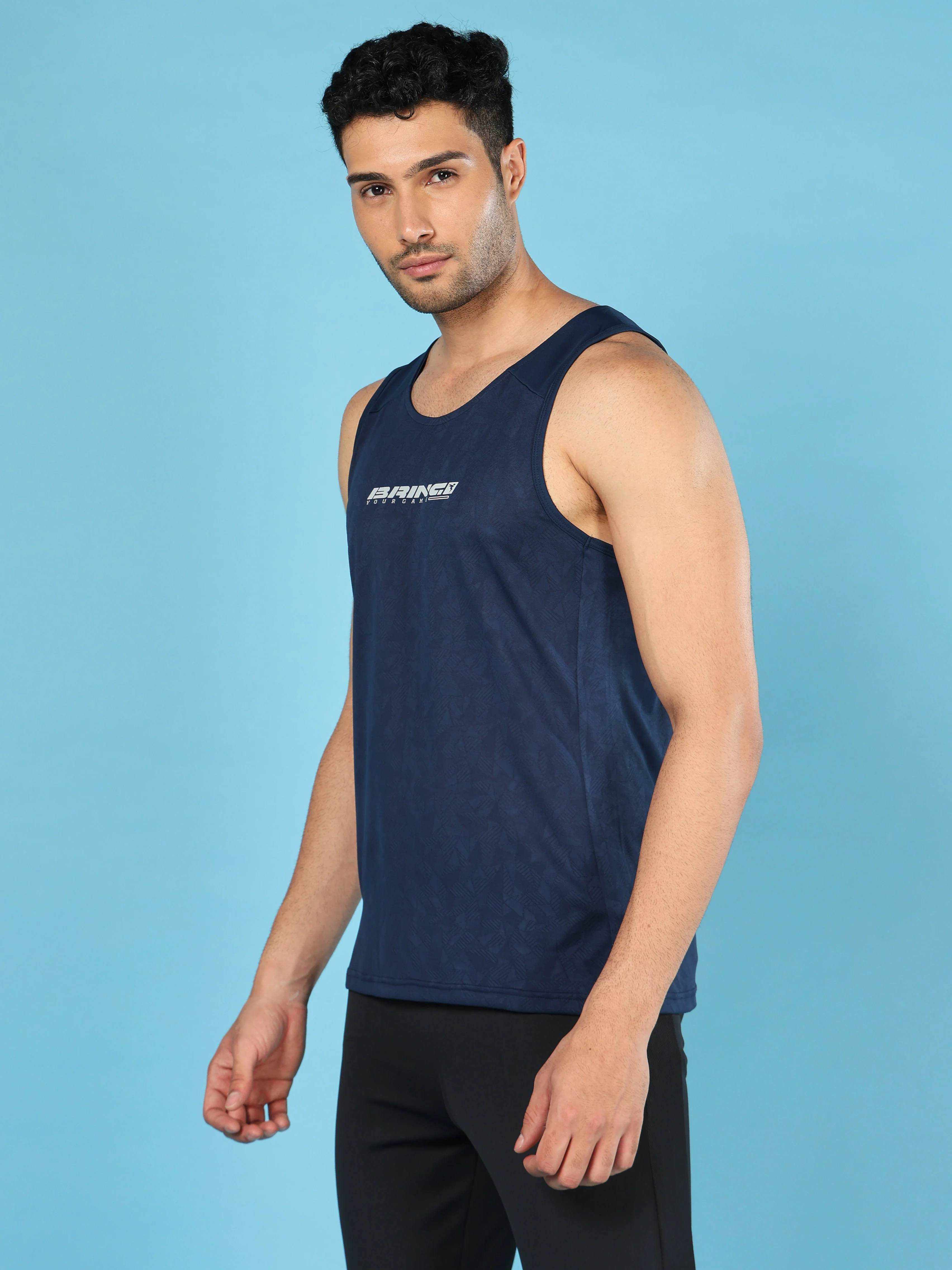 Men Printed Slim Fit Scoop Neck Innerwear Vest with ELASTO LITE - Image 4