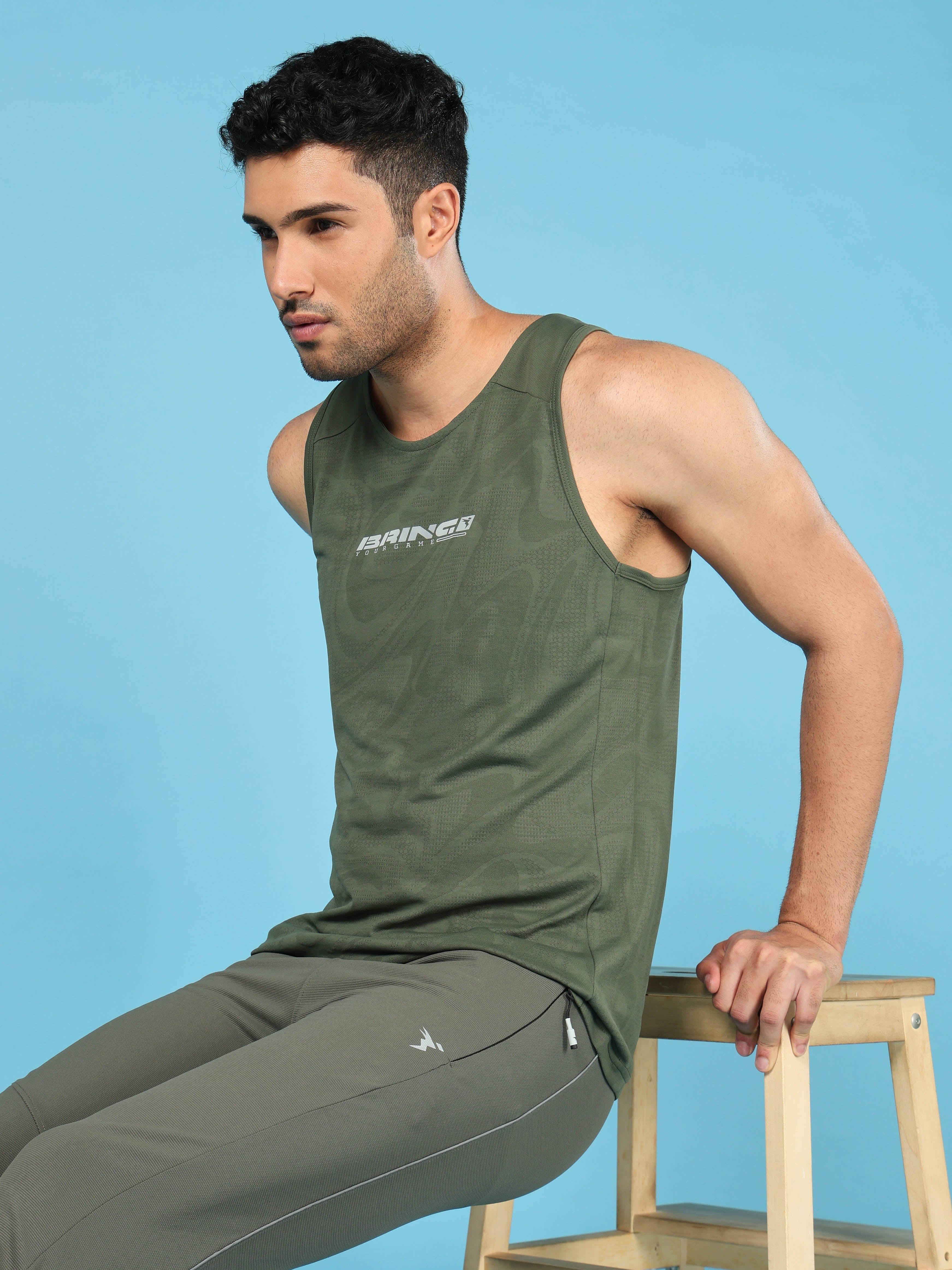 Men Printed Slim Fit Scoop Neck Innerwear Vest with ELASTO LITE - Image 2