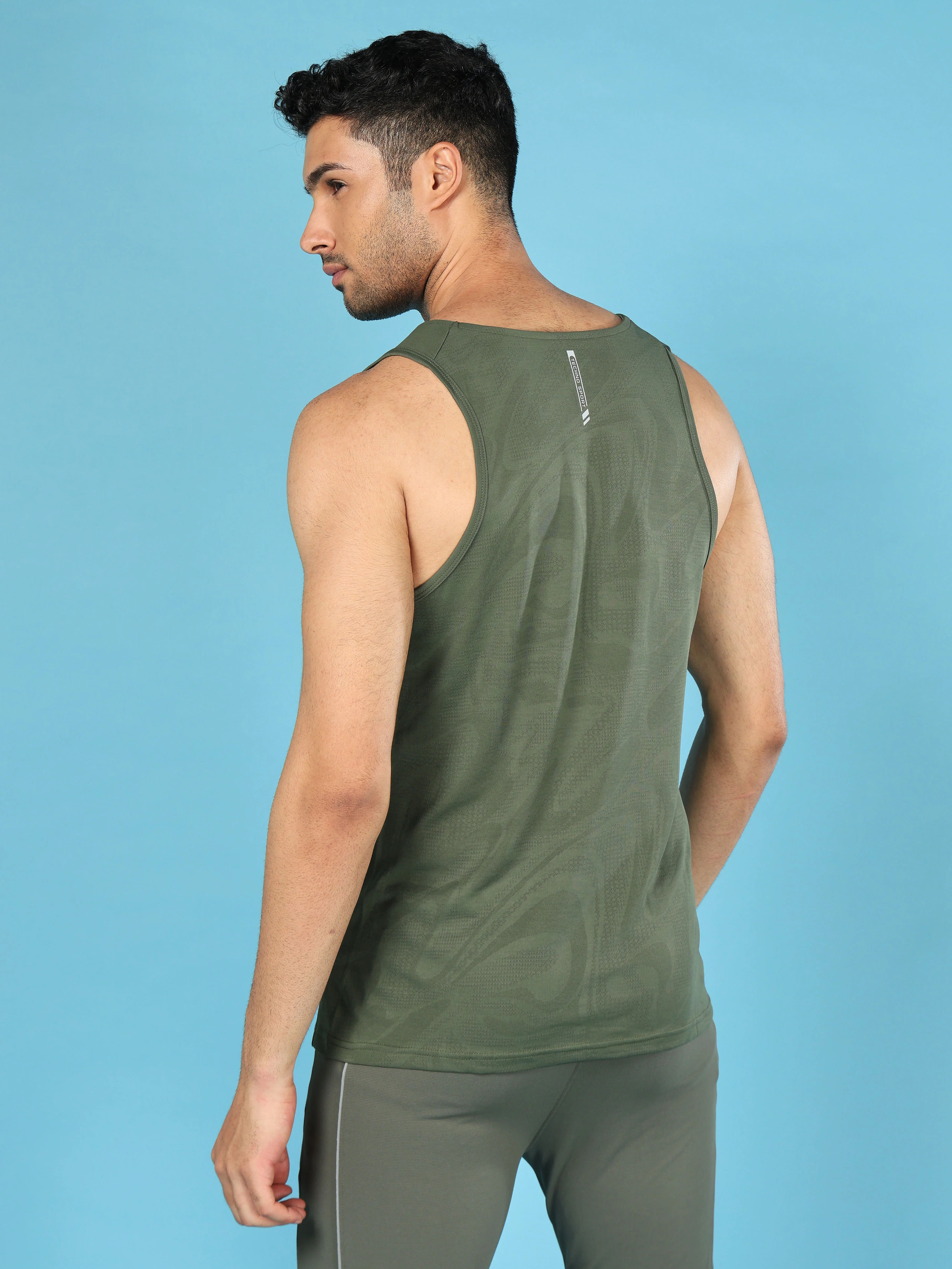 Men Printed Slim Fit Scoop Neck Innerwear Vest with ELASTO LITE - Image 3