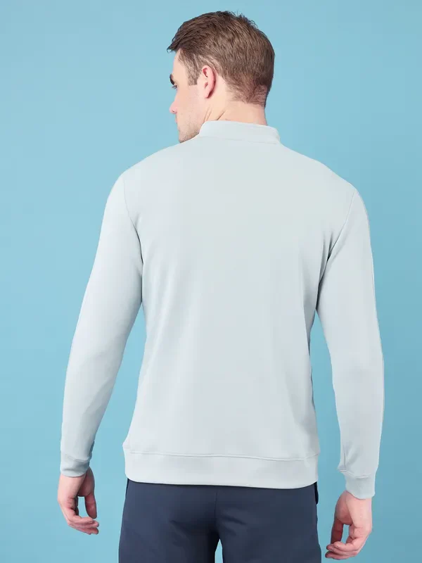 Men Solid Slim Fit Mock Neck Jacket with ELASTO PLUS - Image 2