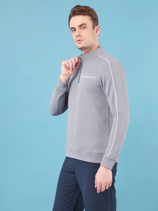 Men Solid Slim Fit Mock Neck Jacket with ELASTO PLUS - Image 4