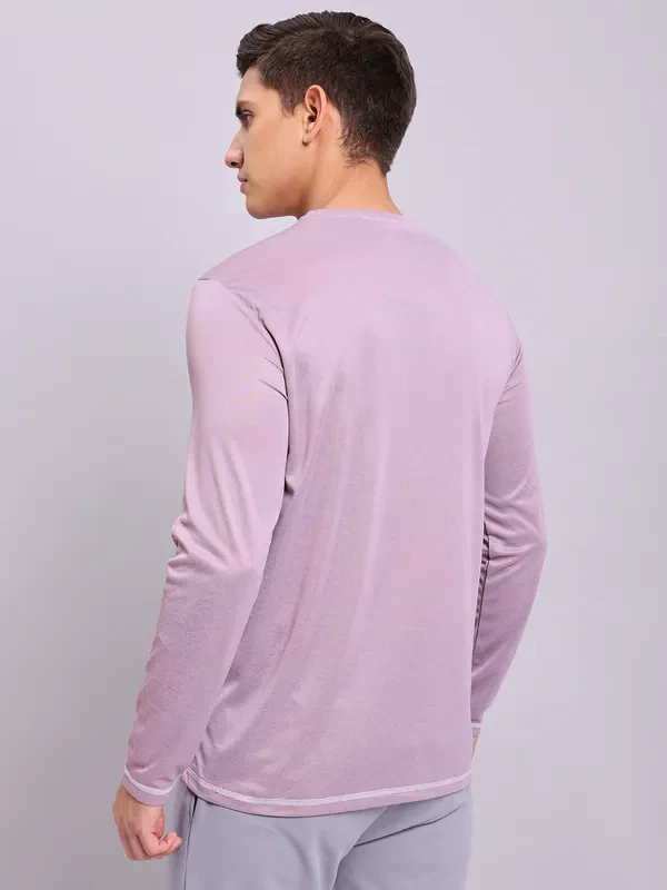 Men Melange Slim Fit Crew Neck T-shirt with DOUBLE COOL - Image 4