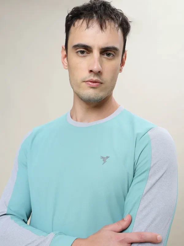Men Colorblock Slim Fit Crew Neck T-shirt with MATPIQ - Image 6