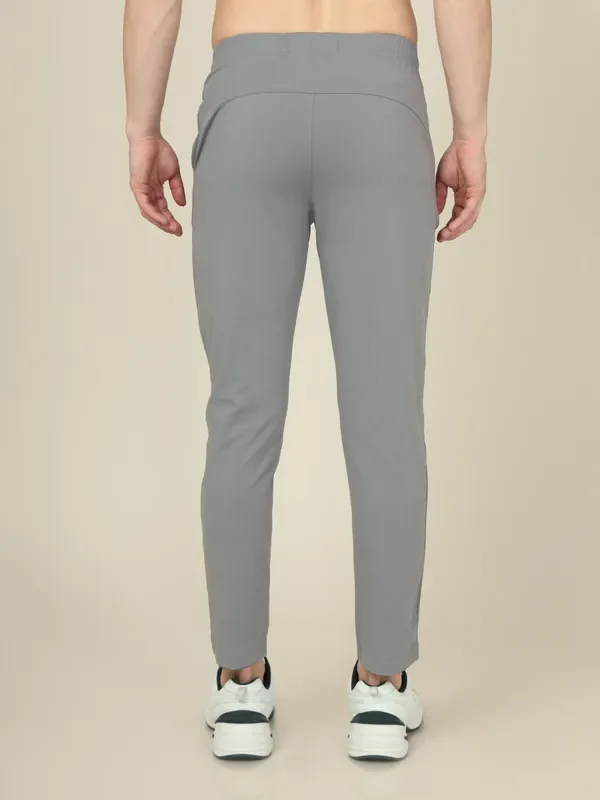 Men Solid Relax Fit Trackpants with ELASTO PLUS - Image 4