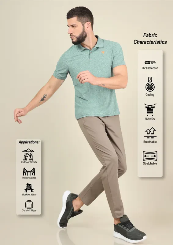 Men Solid Relax Fit Trackpants with ELASTO PLUS - Image 2