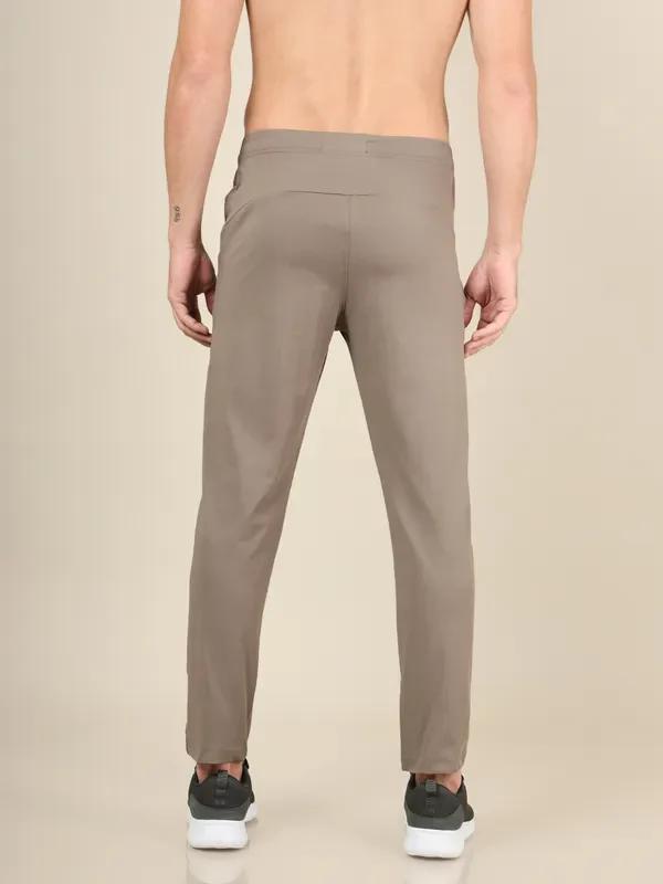 Men Solid Relax Fit Trackpants with ELASTO PLUS - Image 4
