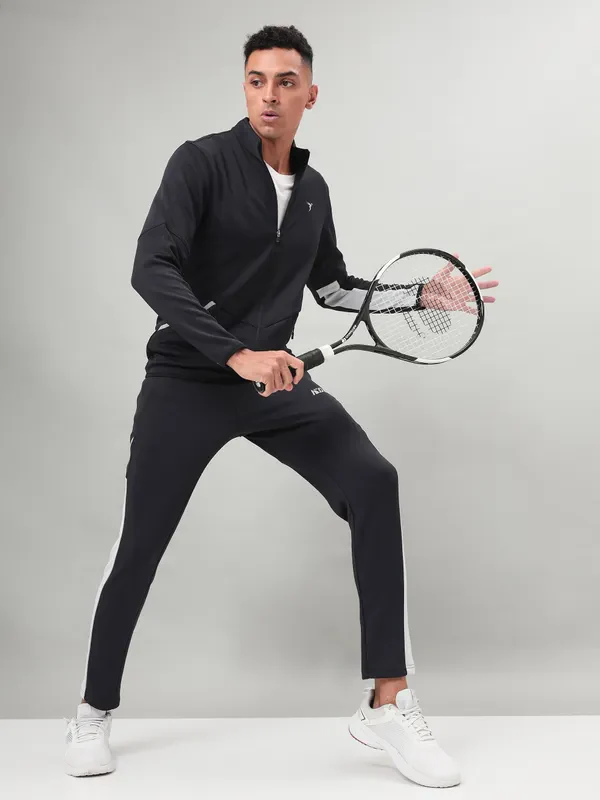 Men Solid Slim Fit Tracksuits with ELASTO LITE