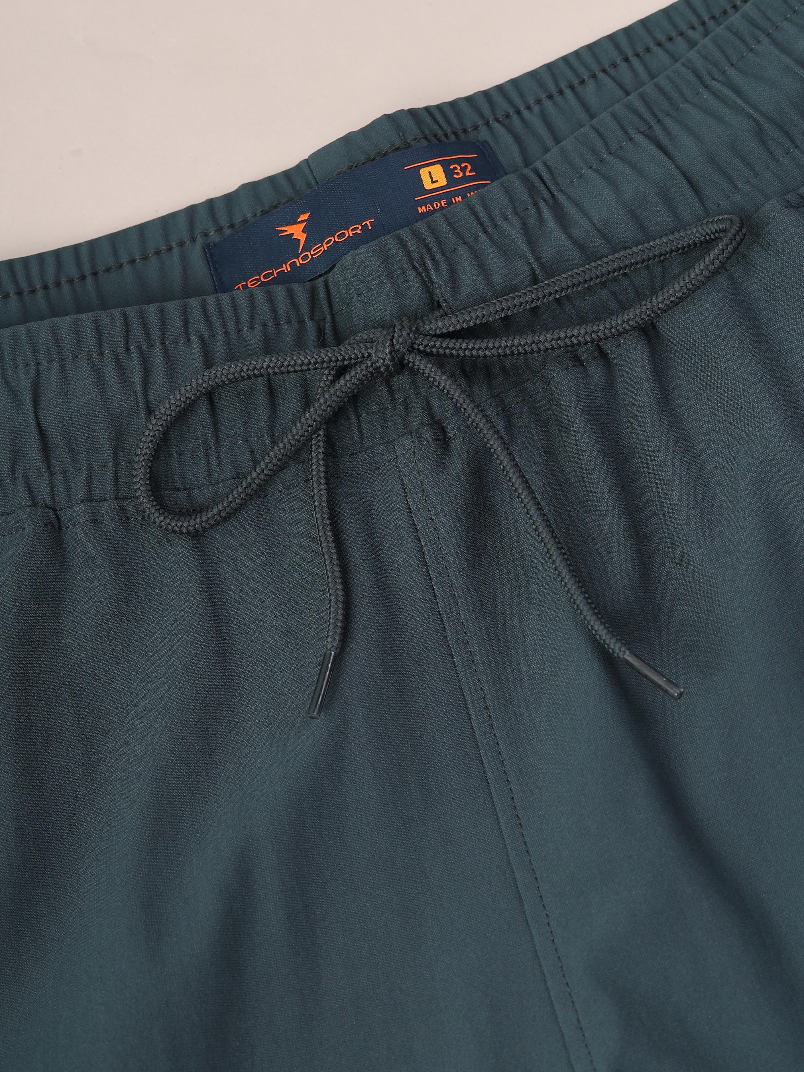 Men Solid Relax Fit Cargo Trackpants with DURACOOL+ - Image 7
