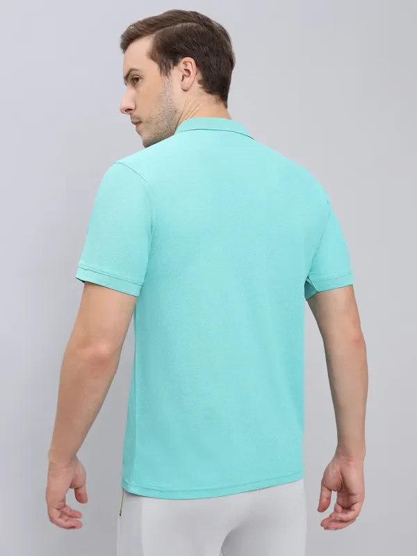 Men Solid Slim Fit Polo T-shirt with MATPIQ - Image 3
