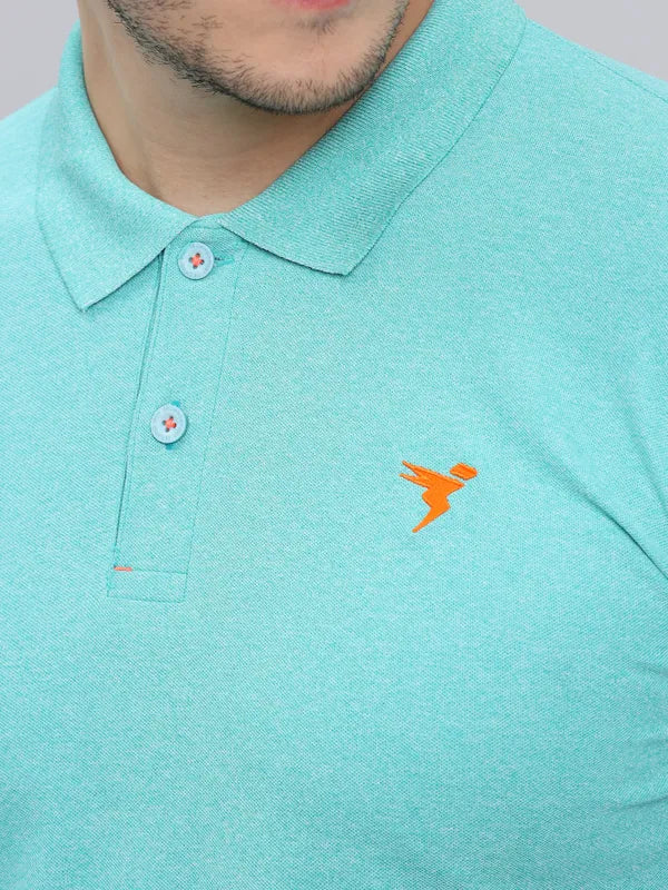 Men Solid Slim Fit Polo T-shirt with MATPIQ - Image 5
