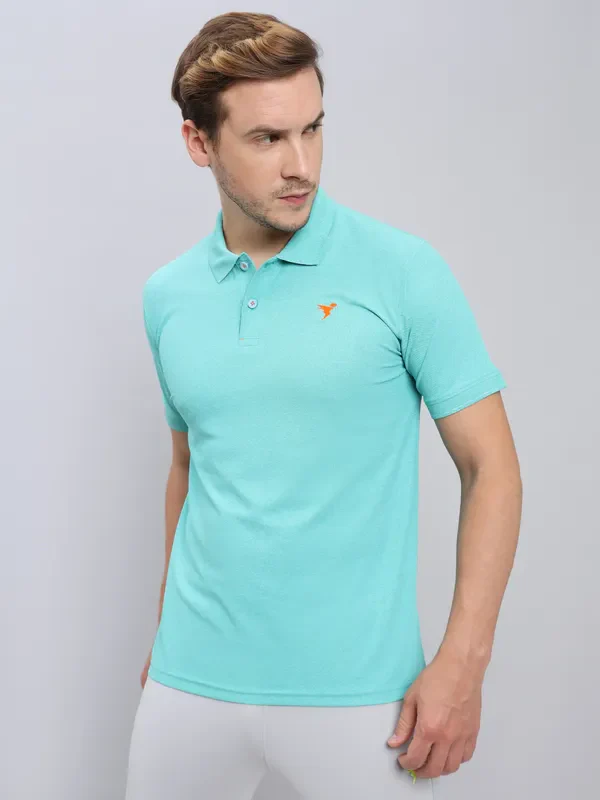 Men Solid Slim Fit Polo T-shirt with MATPIQ - Image 6