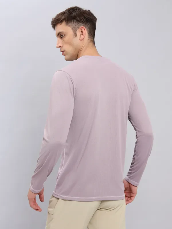 Men Solid Slim Fit Crew Neck T-shirt with TECHNO COOL+ - Image 3