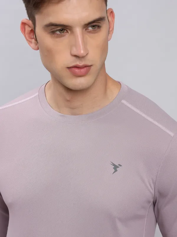 Men Solid Slim Fit Crew Neck T-shirt with TECHNO COOL+ - Image 6