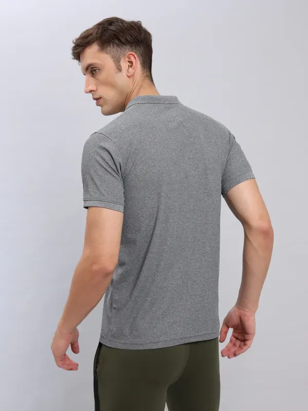 Men Solid Slim Fit Polo T-shirt with MATPIQ - Image 3