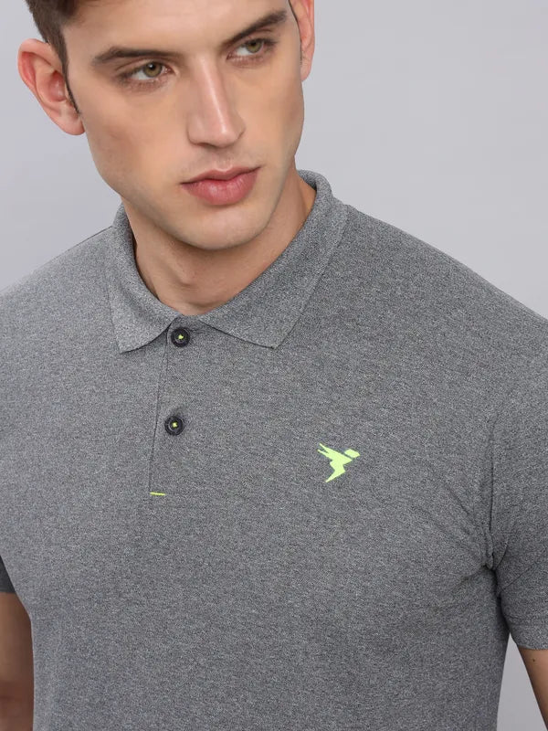 Men Solid Slim Fit Polo T-shirt with MATPIQ - Image 5