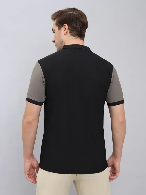 Men Colorblock Slim Fit Polo T-shirt with MATPIQ - Image 3