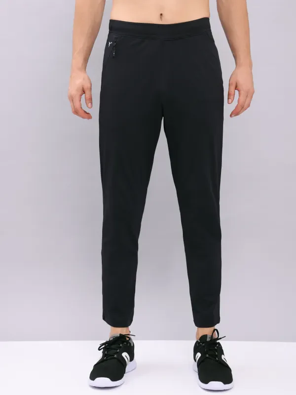 Men Solid Relax Fit Trackpants with ELASTO PLUS - Image 4