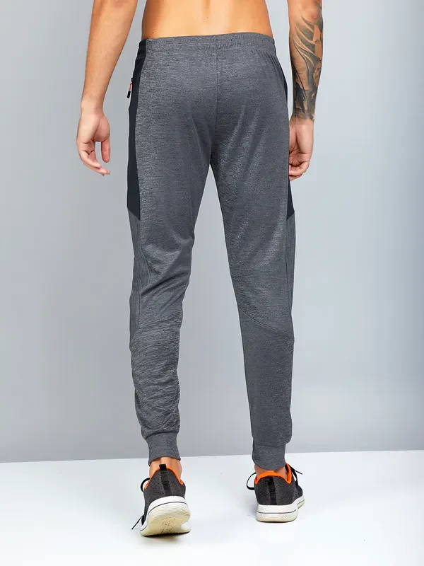 Men Melange Slim Fit Trackpants with TECHNO DRY - Image 5