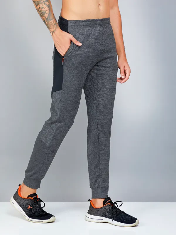 Men Melange Slim Fit Trackpants with TECHNO DRY - Image 6