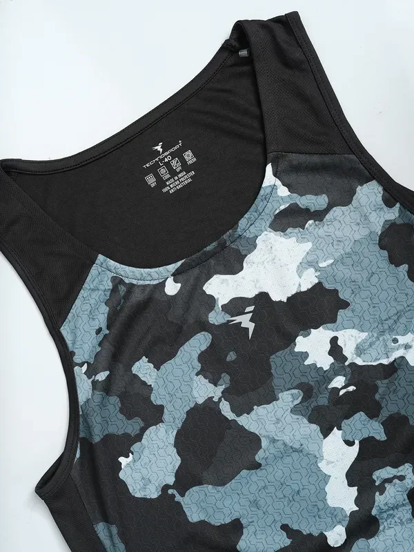 Men Printed Slim Fit Scoop Neck Innerwear Vest with TECHNO COOL - Image 7