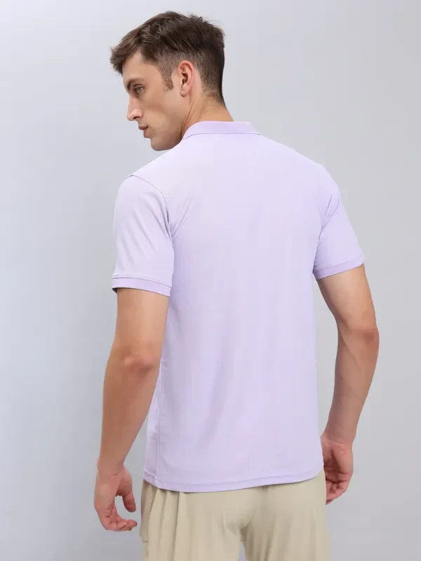 Men Solid Slim Fit Polo T-shirt with MATPIQ - Image 3