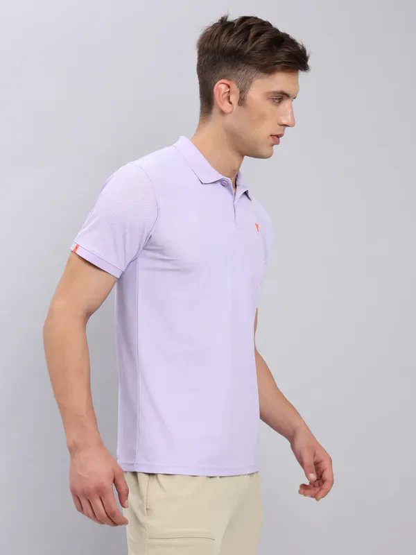 Men Solid Slim Fit Polo T-shirt with MATPIQ - Image 4