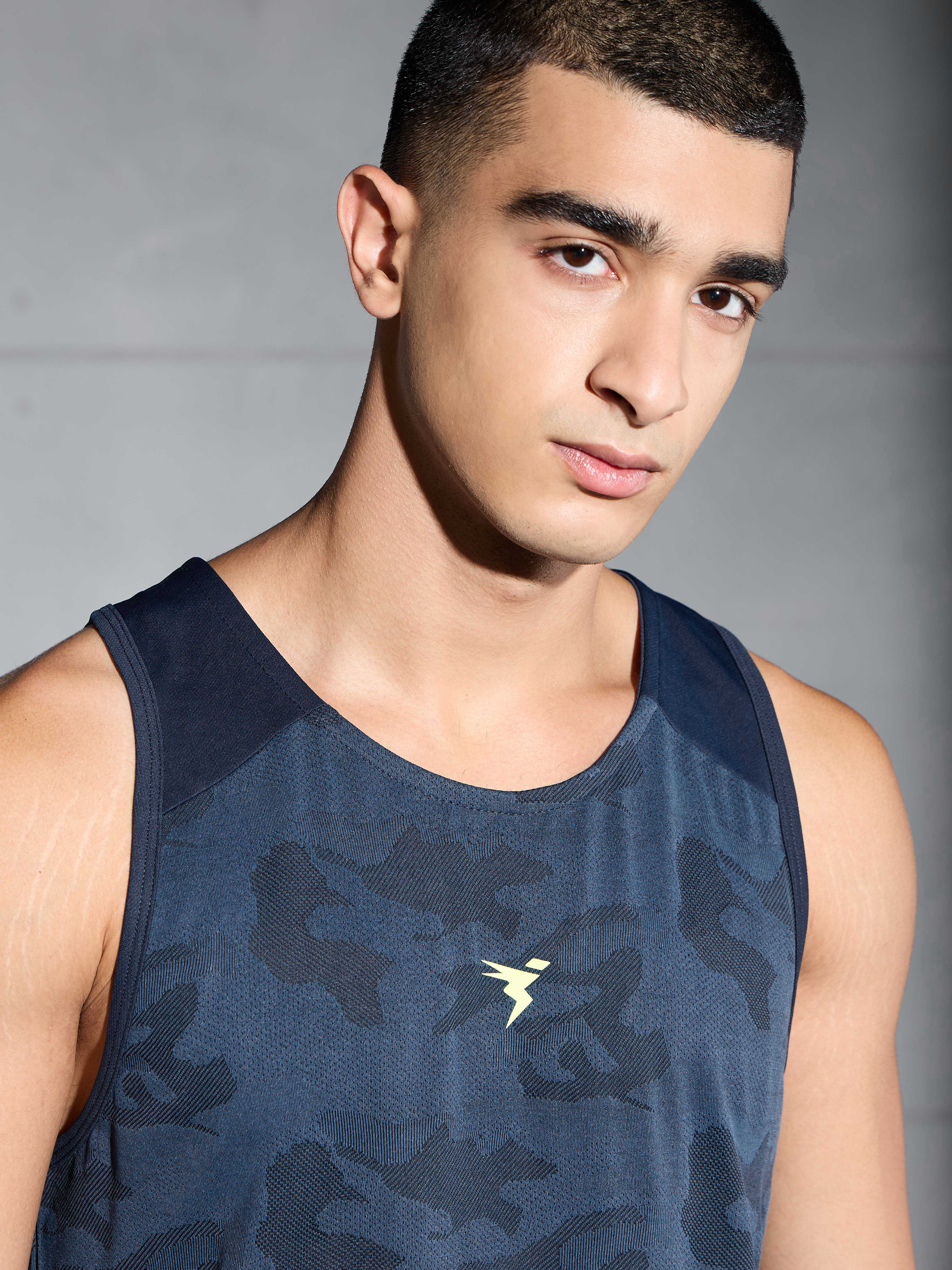 Men Colorblock Slim Fit Crew Neck Innerwear Vest with VENTMESH - Image 6