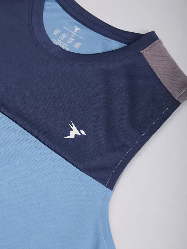 Men Colorblock Slim Fit Crew Neck Innerwear Vest with TECHNO COOL+ - Image 7