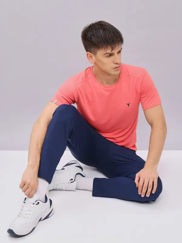 Men Solid Slim Fit Crew Neck T-shirt with TECHNO COOL+ - Image 4
