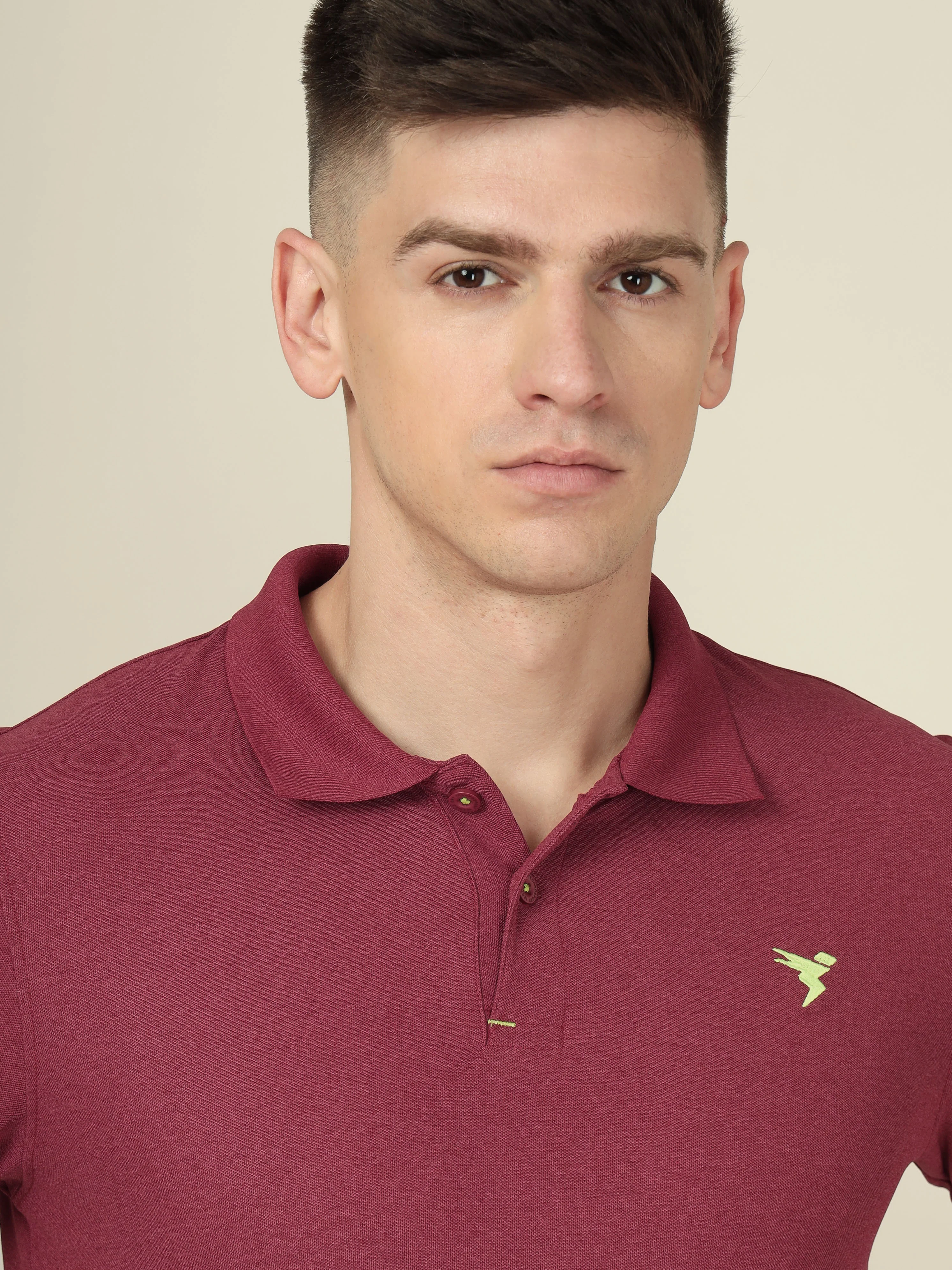 Men Solid Slim Fit Polo T-shirt with MATPIQ - Image 5