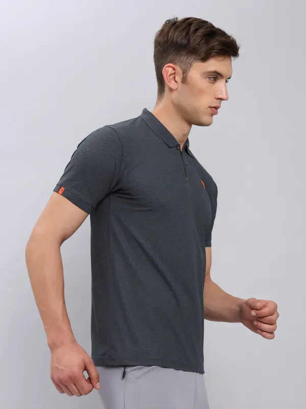 Men Solid Slim Fit Polo T-shirt with MATPIQ - Image 4