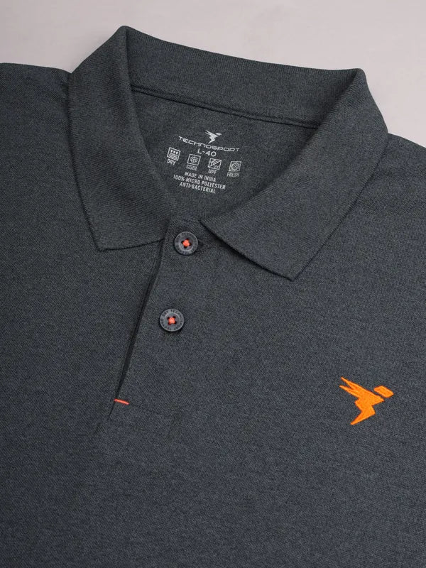 Men Solid Slim Fit Polo T-shirt with MATPIQ - Image 8