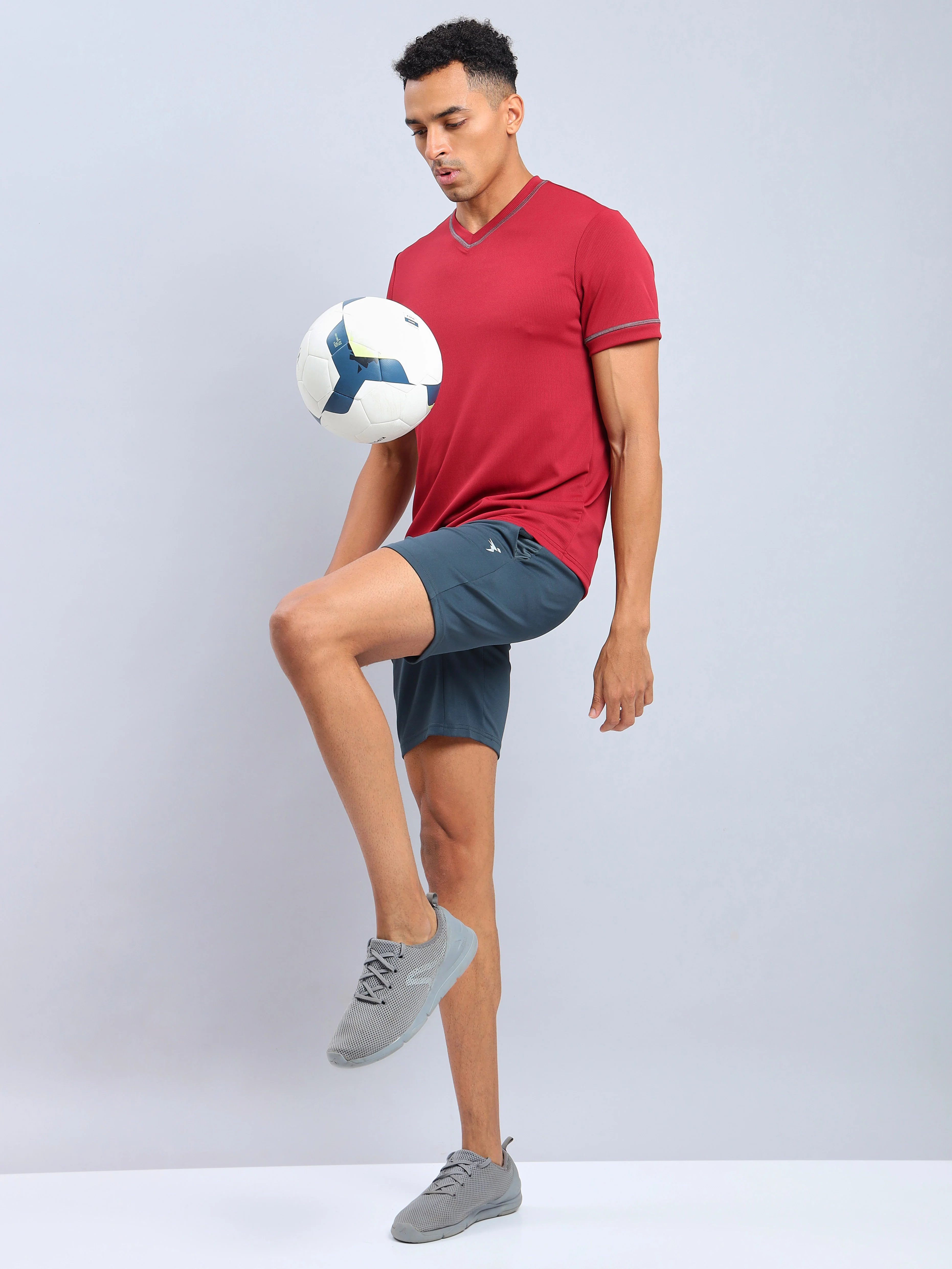 Men Solid Slim Fit Shorts with TECHNO DRY - Image 4