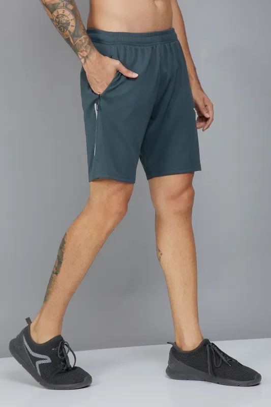 Men Solid Slim Fit Shorts with TECHNO DRY - Image 5