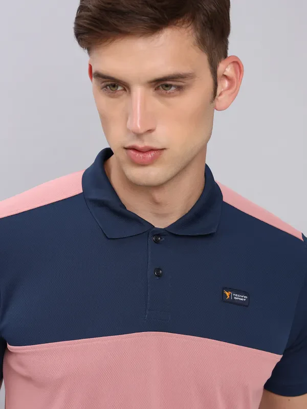 Men Colorblock Slim Fit Polo T-shirt with TECHNO COOL+ - Image 10