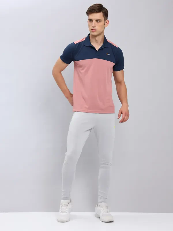 Men Colorblock Slim Fit Polo T-shirt with TECHNO COOL+ - Image 11