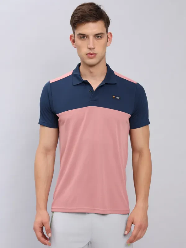 Men Colorblock Slim Fit Polo T-shirt with TECHNO COOL+ - Image 5